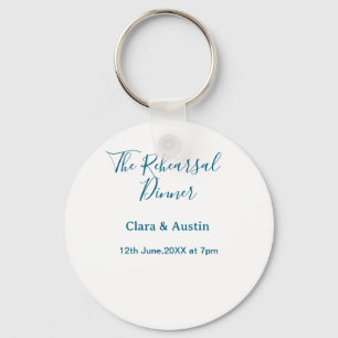 Rehearsal dinner the night before simple minimal m keychain
