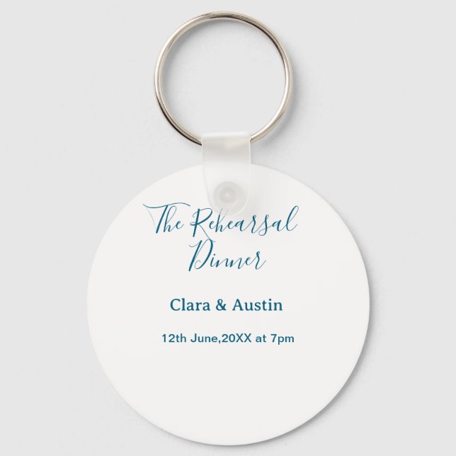 Rehearsal dinner the night before simple minimal m keychain (Front)