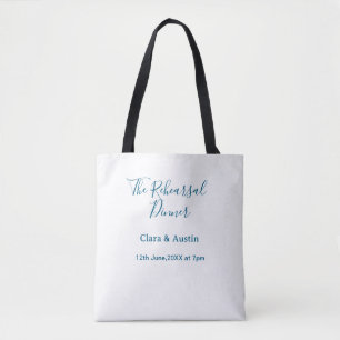 Rehearsal dinner the night before simple minimal m tote bag