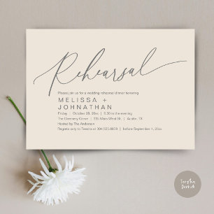 Rehearsal Dinner,The Night Before Wedding Party In Invitation