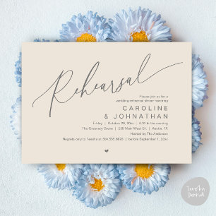 Rehearsal Dinner,The Night Before Wedding Party Invitation