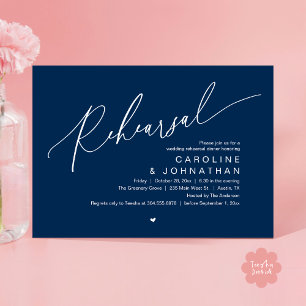 Rehearsal Dinner,The Night Before Wedding Party Invitation