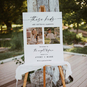Rehearsal Dinner The Night Before Welcome Sign