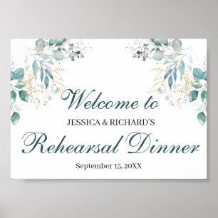 Rehearsal Dinner Welcome Poster Sign