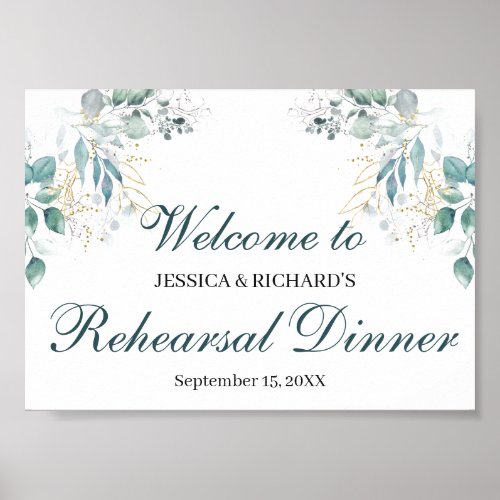 Rehearsal Dinner Welcome Poster Sign