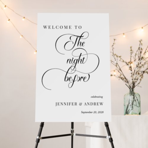 Rehearsal Dinner  Welcome Sign