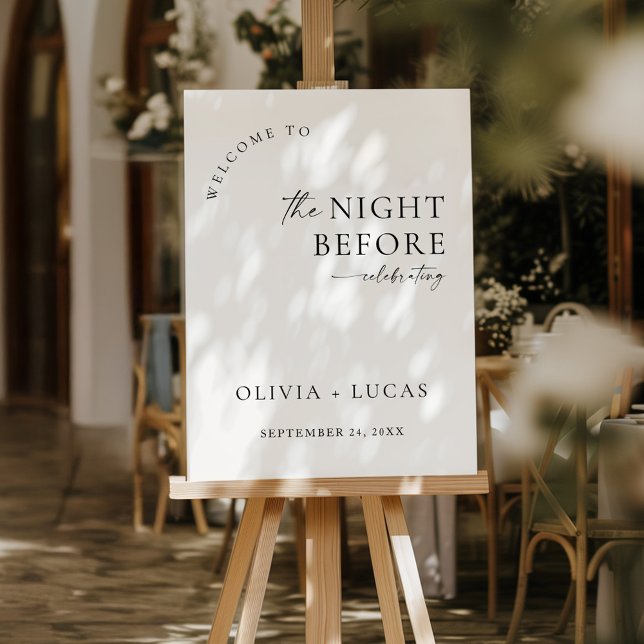 Rehearsal Dinner Welcome Sign, Modern Minimalist Foam Board (Creator Uploaded)