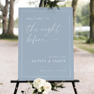 Rehearsal Dinner Welcome Sign Template, The Night 