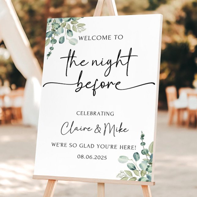 Rehearsal Dinner Welcome Sign The Night Before (Creator Uploaded)