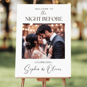 Rehearsal Dinner Welcome Sign with Photo: Editable