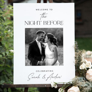 Rehearsal Dinner Welcome Sign with Photo Editable 