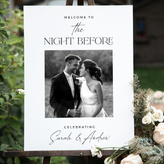 Rehearsal Dinner Welcome Sign with Photo Editable 