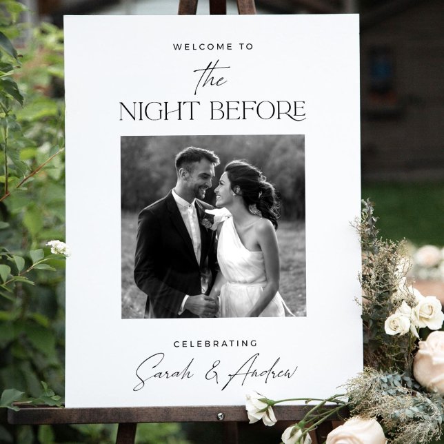 Rehearsal Dinner Welcome Sign with Photo Editable  (Creator Uploaded)