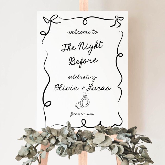 Rehearsal Dinner Welcome Wedding Sign, Handwritten Foam Board (Creator Uploaded)