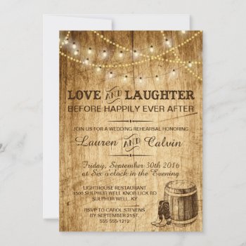 Rehearsal Invitation For A Country Wedding by LangDesignShop at Zazzle