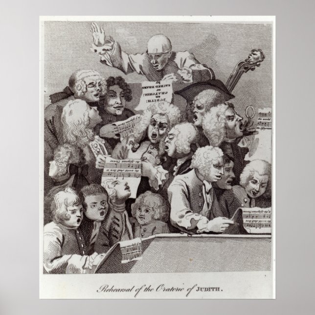 Rehearsal of the Oratorio of Judith, 1734 Poster (Front)