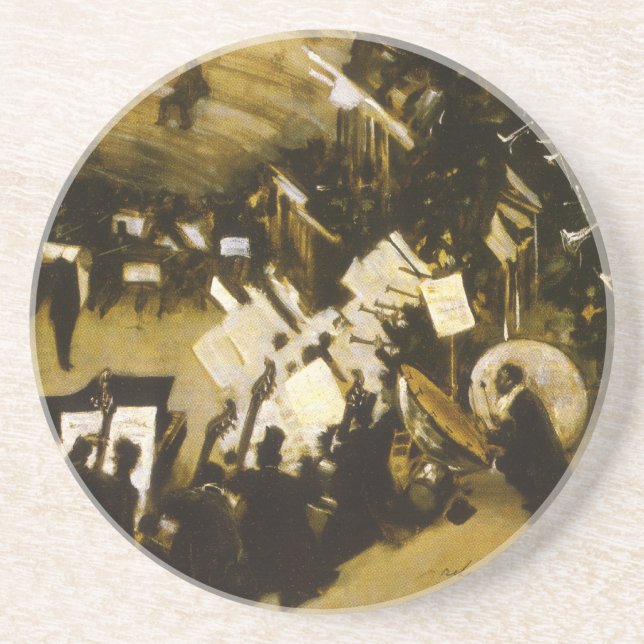 Rehearsal of the Pasdeloup Orchestra by JS Sargent Drink Coaster (Front)