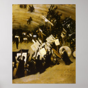 Rehearsal of the Pasdeloup Orchestra by JS Sargent Poster