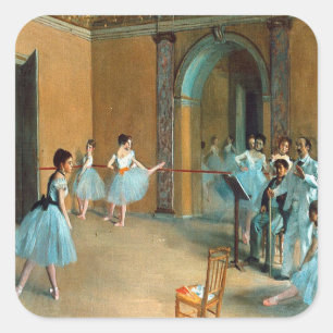 Rehearsal on the Foyer of the Opera La Rue Square Sticker