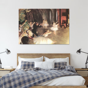 Rehearsal on the Stage by Edgar Degas Canvas Print
