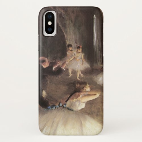 Rehearsal on the Stage by Edgar Degas iPhone X Case