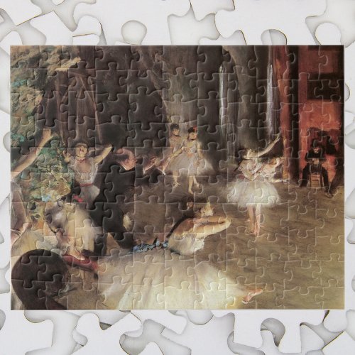 Rehearsal on the Stage by Edgar Degas Jigsaw Puzzle