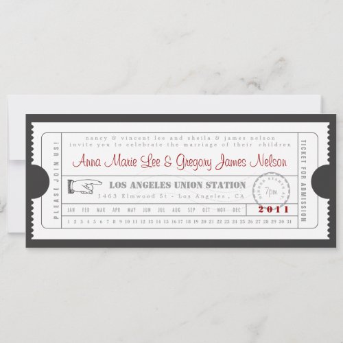 Rehearsal or Welcome Dinner _ Ticket Invitation