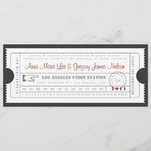 Rehearsal or Welcome Dinner - Ticket Invitation