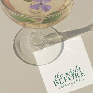 Rehearsal The Night Before Wedding Sage Green Napkins