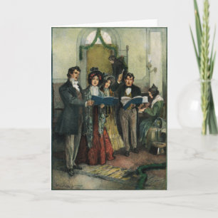 "Rehearsing the Christmas Hymns" Greeting Card