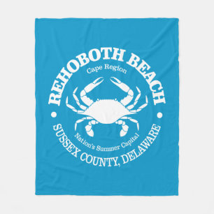 Rehoboth Beach (crab) Fleece Blanket