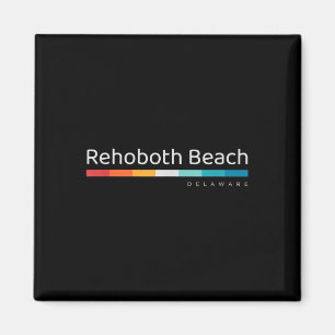 Rehoboth Beach De Delaware Retro Design Magnet