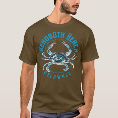 Rehoboth Beach Delaware Blue Crab Design Classic T T_Shirt