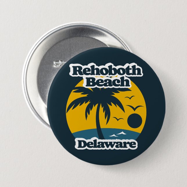 Rehoboth Beach Delaware Button (Front & Back)
