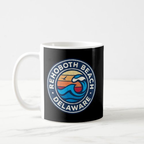 Rehoboth Beach Delaware De Nautical Waves Coffee Mug