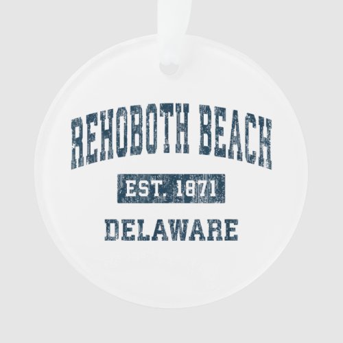 Rehoboth Beach Delaware DE Vintage Sports Design N Ornament