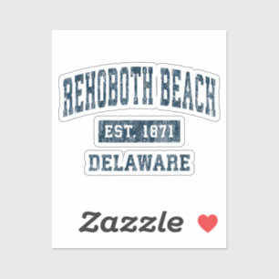Rehoboth Beach Delaware DE Vintage Sports Design N Sticker