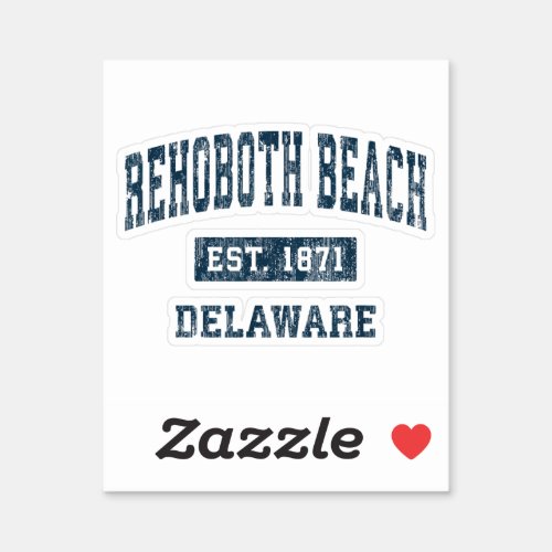 Rehoboth Beach Delaware DE Vintage Sports Design N Sticker