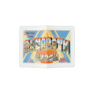 Rehoboth Beach Delaware DE Vintage Travel Postcard Passport Holder