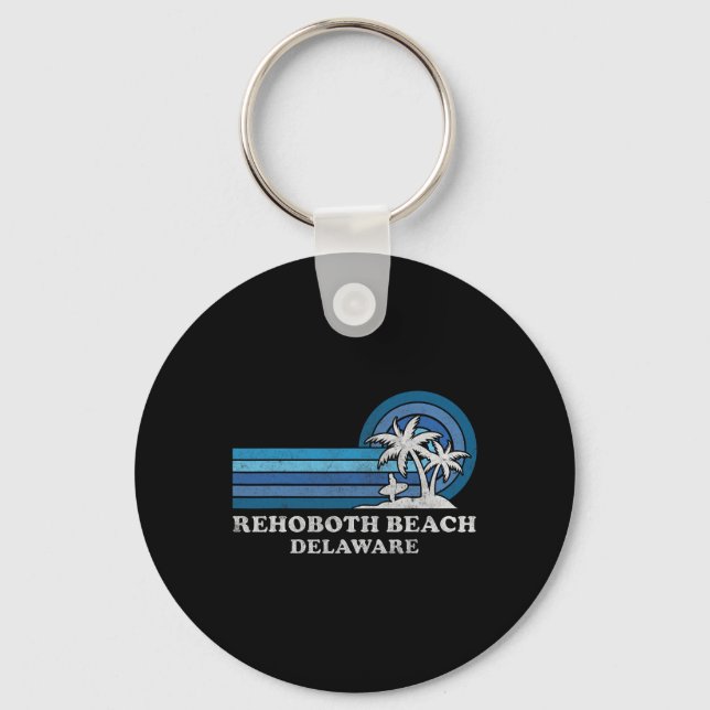 Rehoboth Beach Delaware Family Summer Vacation Vin Keychain (Front)