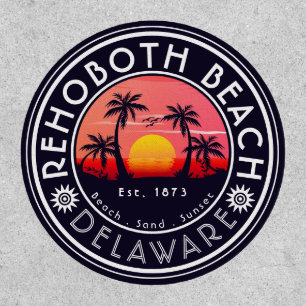 Rehoboth Beach Delaware Palm Trees Vintage 80s Patch