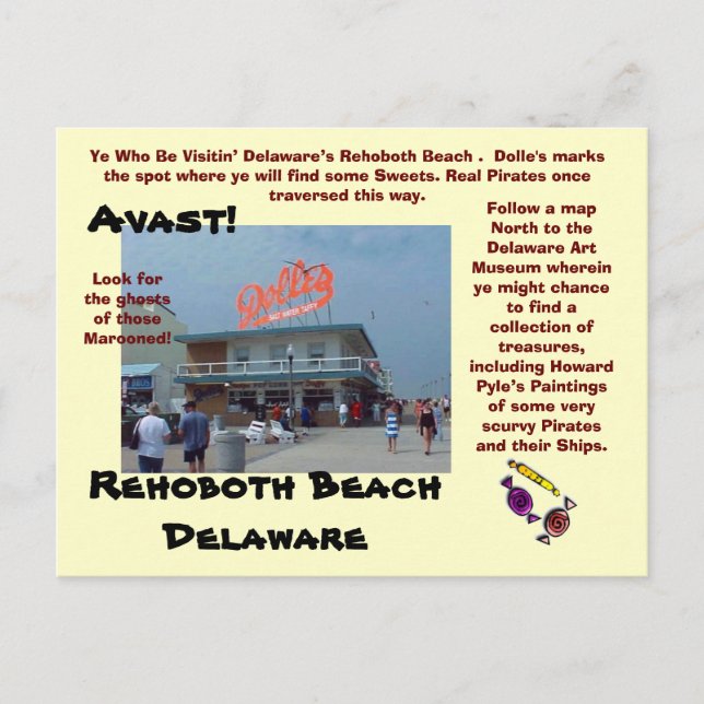 Rehoboth Beach, Delaware Postcard (Front)