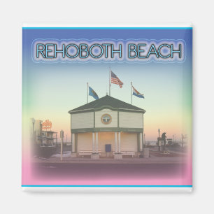 Rehoboth Beach Delaware - Rehoboth Ave Scene Magnet