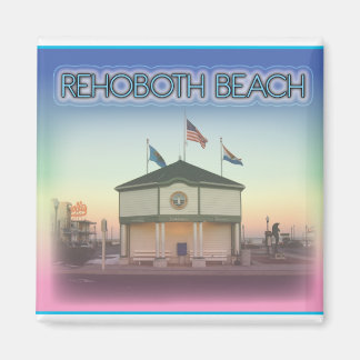 Rehoboth Beach Delaware - Rehoboth Ave Scene Magnet