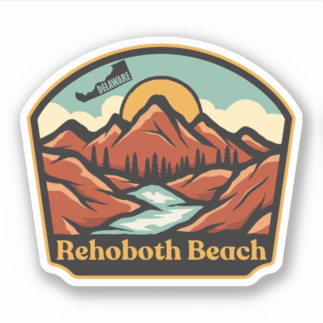 Rehoboth Beach, Delaware  Sticker (Front)