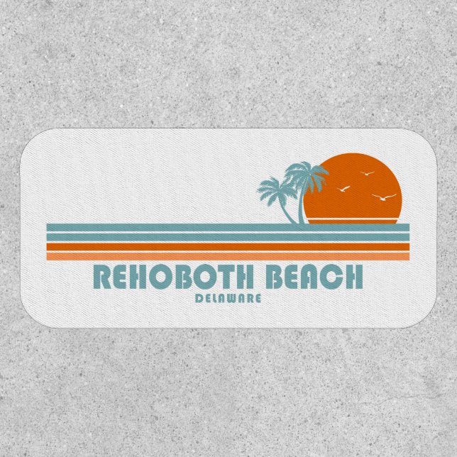 Rehoboth Beach Delaware Sun Palm Trees Patch (Front)