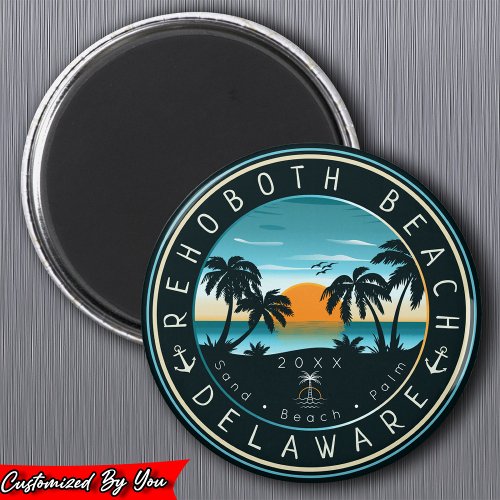 Rehoboth Beach Delaware Sunset Souvenir 80s Magnet