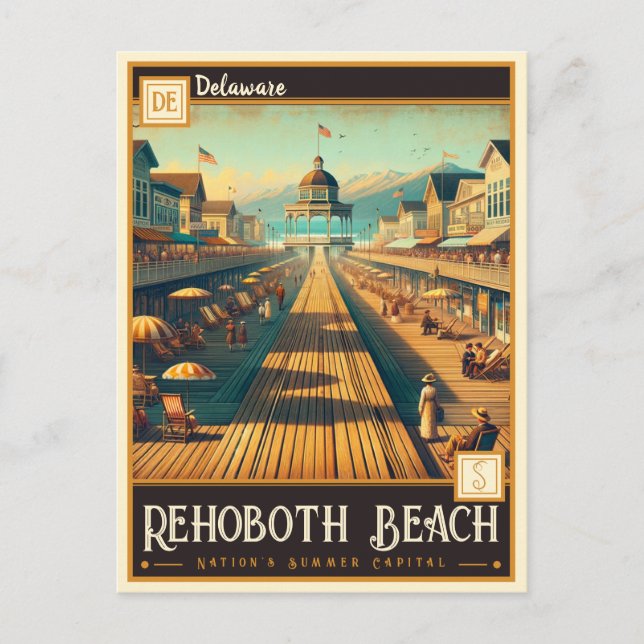 Rehoboth Beach, Delaware | Vintage Postcard (Front)