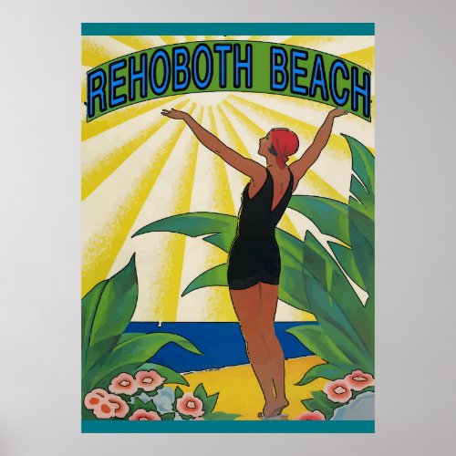 Rehoboth Beach Vintage Style Poster