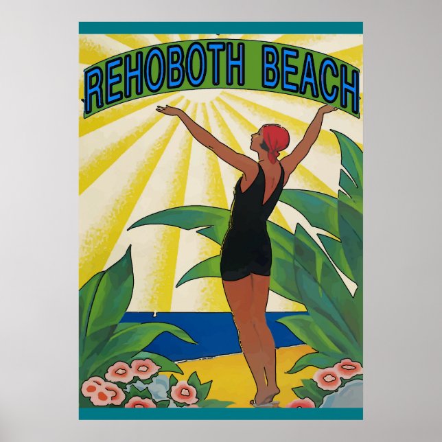 Rehoboth Beach Vintage Style Poster (Front)